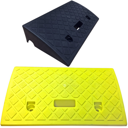 ELECTRIDUCT Plastic Portable 4" Curb Ramp- Yellow CR-RPS-PP4-YL